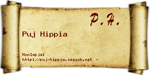 Puj Hippia névjegykártya